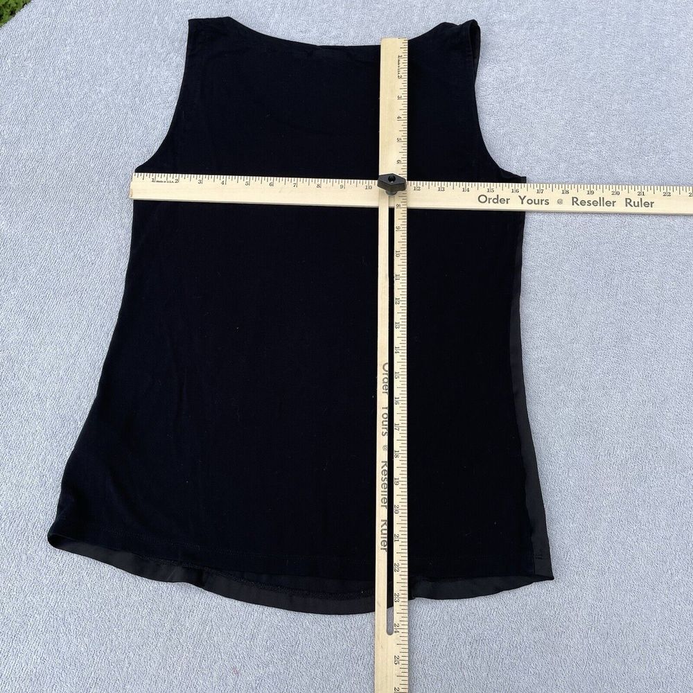 DKNY Sleeveless Tank Top Women's Size XS Silky Black Bodycon Y2K Business - Picture 13 of 14